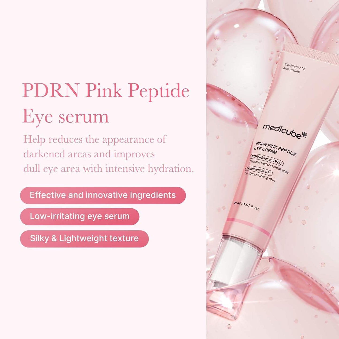 Medicube Eye Cream with Salmon DNA PDRN & Pink Peptides Korean Skincare 30ml