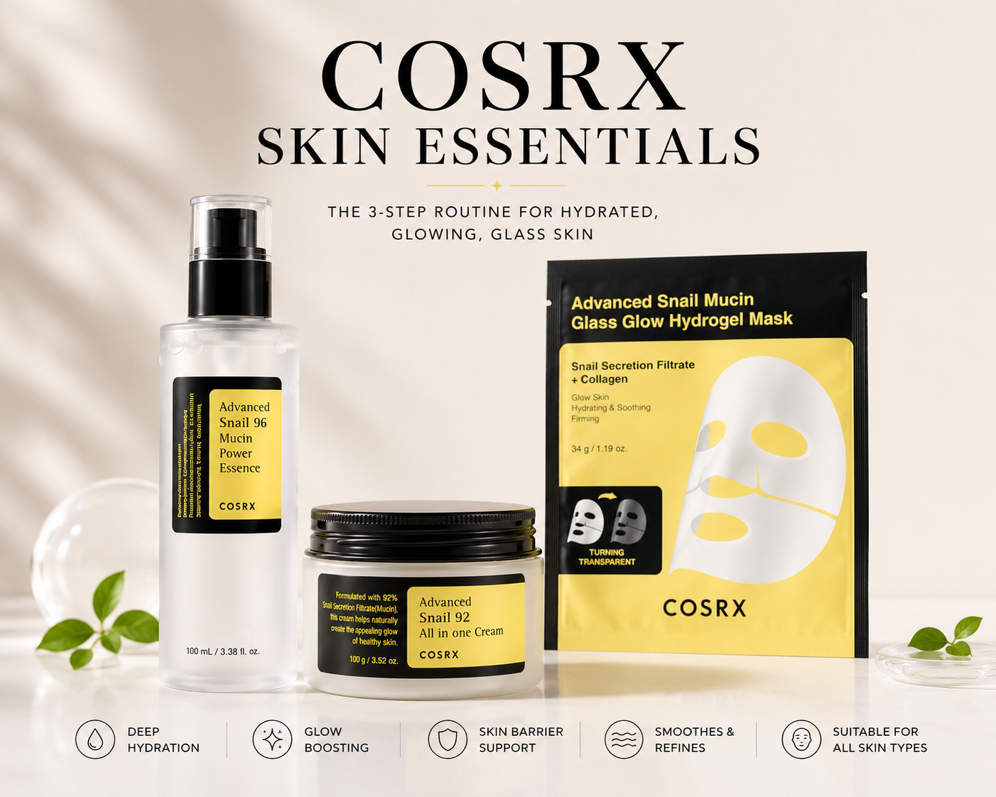 COSRX Glass Skin Haul – Snail Mucin Essentials
