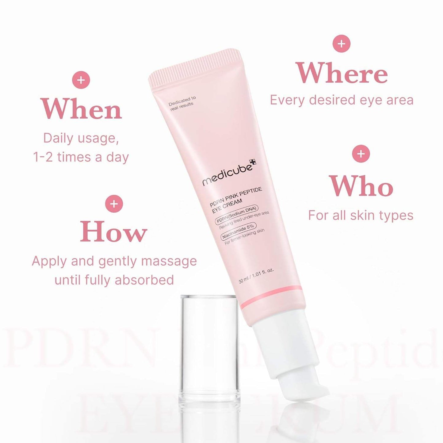 Medicube Eye Cream with Salmon DNA PDRN & Pink Peptides Korean Skincare 30ml